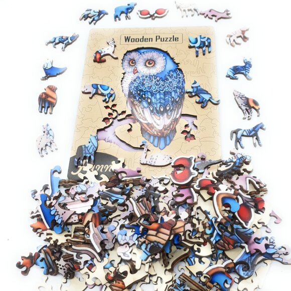 Suvira Animal Wooden Puzzle - Engaging, Educational, Owl - Picture 4 of 11